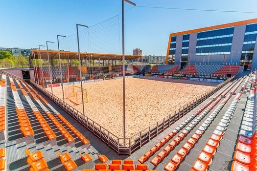 Строительство площадки для пляжного футбола